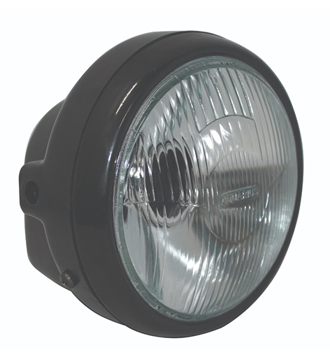 Farol Compatível CG 77 a 82 BI- Iodo - Aro e Bloco de Metal lente de Vidro